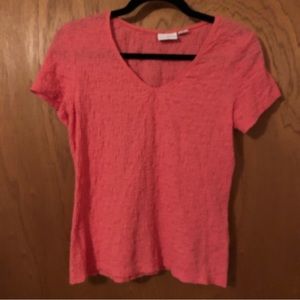 Jaclyn Smith Pink Stretch Shirt